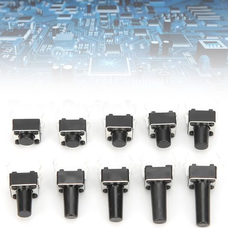 100 Interrupteurs à Bouton-Poussoir Tactile pour Télévision, Audio et Contrôle Électronique