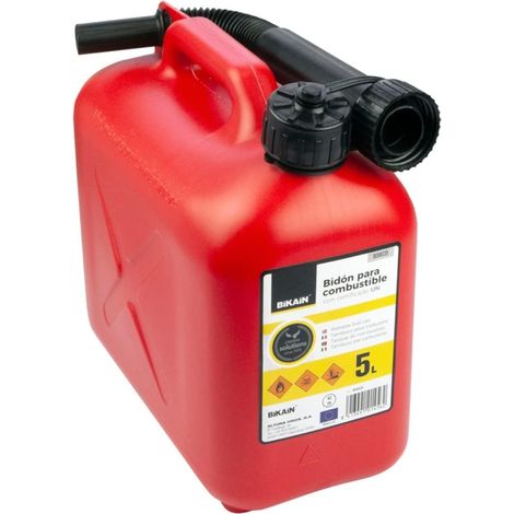 1 Bidon Carburant 5 Litres Polyéthylène Bec Verseur Sécurité Usage Extérieur (1/4)