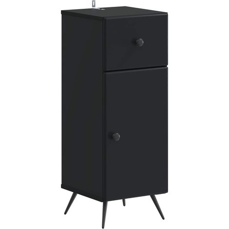 Badezimmer Aufbewahrungsschrank BREDA Schwarz 30 x 31 x 80 cm vidaXL (1/5)