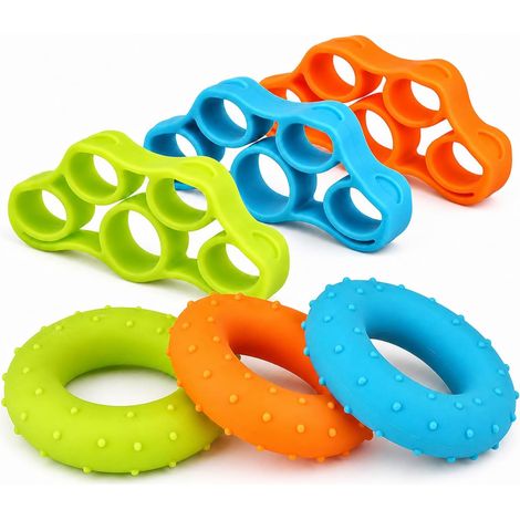 6 Pièces Hand Grip Strengthener, Musculation Main et Exerciseur De Doigts, Grip Ball Silicone Renforcement de la Force De Préhension, Balle Reeducation Main pour Avant-Bras, Fitness, Escalade (1/5)