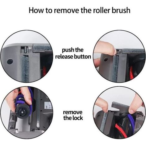 Brosse Compatible pour Dyson V7 V8 V10 V11,Brosse Turbo de Nettoyage à Entraînement Direct Acessoire avec 4 Lumières LED (1/4)