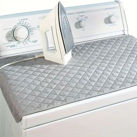 Tapis à repasser portable pour plan de travail, pliable, résistant à la chaleur, housse de planche à repasser magnétique, protecteur de table pour voyage, accessoire pratique de blanchisserie domestiq (1/5)
