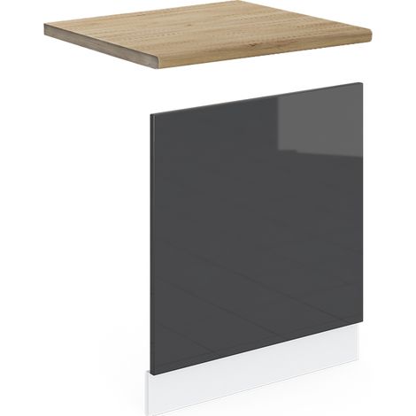 Façade R-Line, Anthracite Haute brillance, 60 cm , PT Chêne, Vicco