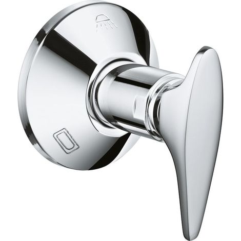 Umstellhebel 45069 mit Rosette chrom (1/2)