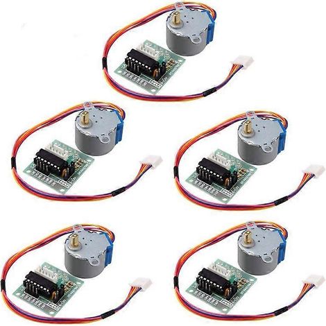 Moteurs pas à pas ULN2003 5V (28BYJ-48) + carte de commande ULN2003, adaptés aux modules de test de commande DIY K - lot de 5 (1/5)