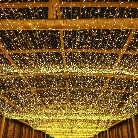 Guirlande lumineuse LED 100 m - 1000 LED - Étanche IP44 - Blanc chaud - Éclairage extérieur - Décoration de Noël, jardin et fêtes - Éclairage d'ambiance (1/4)