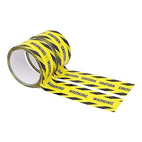 2 Rouleaux De Ruban D'avertissement, Ruban Adhsif D'avertissement De Danger Pour Une Lisibilit Maximale, Avec Imprim Serg Noir Audacieux (1/5)