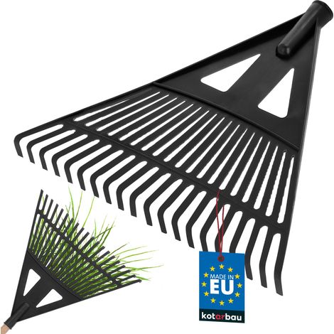 KOTARBAU® Rateau à Feuilles - Plastique - 43 cm - Noir - sans Manche - Râteau Jardin - Balai à Gazon - Ramasse Feuilles - Léger - Résistant - Entretien Jardin (1/5)
