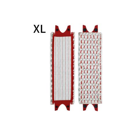3 têtes de rechange rouges pour Vileda UltraMax XL – Lavette microfibre pour serpillière plat – Nettoyage sec et humide (1/5)