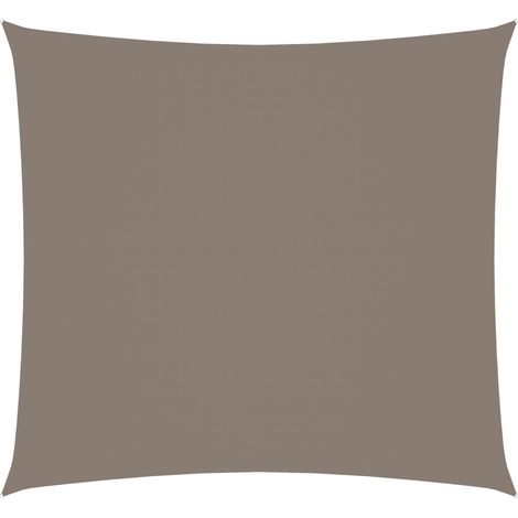 Voile d'ombrage, Protection Solaire, pour Jardin Terrasse Extérieur, Tissu Oxford carré 6x6 m Taupe OIB9289E (1/5)