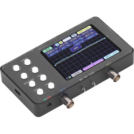 Oscilloscope numérique portable à deux canaux SCO2, oscilloscope LCD de 3,2 pouces, fréquence d'échantillonnage de 50 MHz, deux canaux, bande passante analogique de 10 MSa/s, profondeur de mémoire de  (1/5)