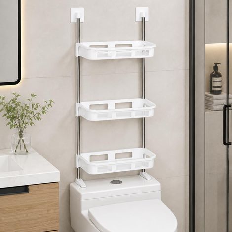 Ablagefläche auf 3 Ebenen, großes Fassungsvermögen, Abstellfläche für den Duschraum, Abstellfläche für die Dusche, platzsparende Installation, Raumökonomie ohne Zusatzkosten (1/4)