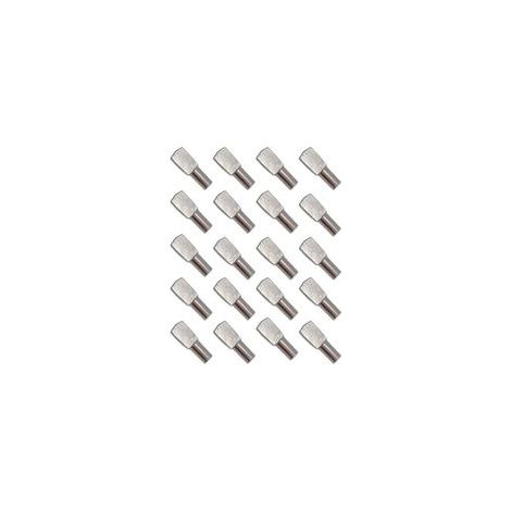 20 piezas de soportes para estantes, clavijas para estantes, soportes de placa de metal niquelado para gabinetes, accesorios de oficina, 5 mm-19 mm