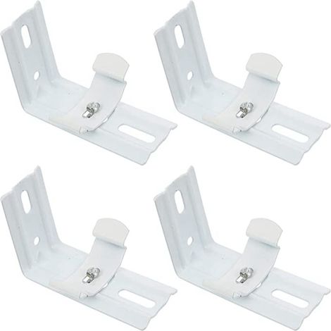 Supports de fixation pour stores verticaux de 8 cm (lot de 4) - Accessoires pour stores vénitiens et rideaux