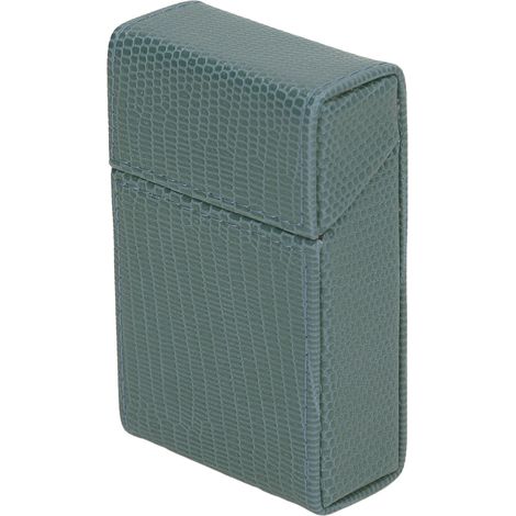 Étui à cigarettes en cuir PU vert, motif lézard, boîte de rangement pour hommes et femmes (1/5)