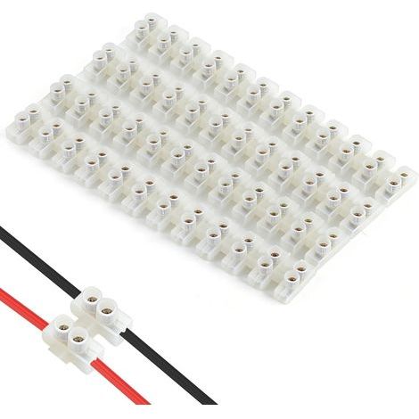 4 Connecteurs Rapides 22A, Borniers Enfichables, Domino Barrette de connexion, serre-fil et borne à vis pour câbles électriques. Domino électrique rapide et fiable. (1/5)