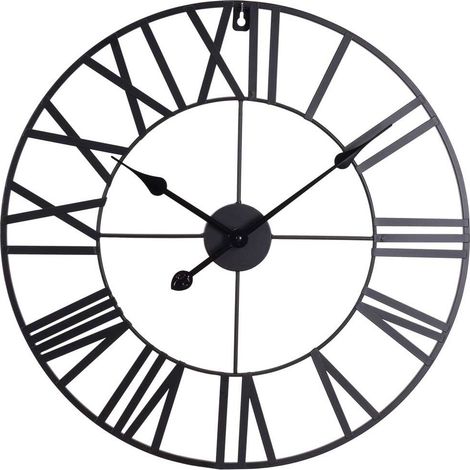 Metalluhr VINTAGE mit römischen Ziffern, Ø 47 cm