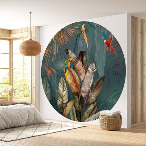 Papier peint rond / cercle - Tropical - Diamètre 50 cm (1/4)