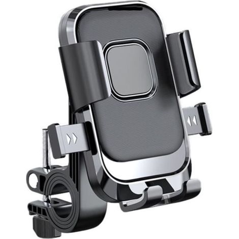 Supporto per telefono da bicicletta, supporto per telefono da moto girevole a 360°, antivibrazione, supporto per telefono da manubrio, per smartphone da 7,7"-7,2" (1/4)
