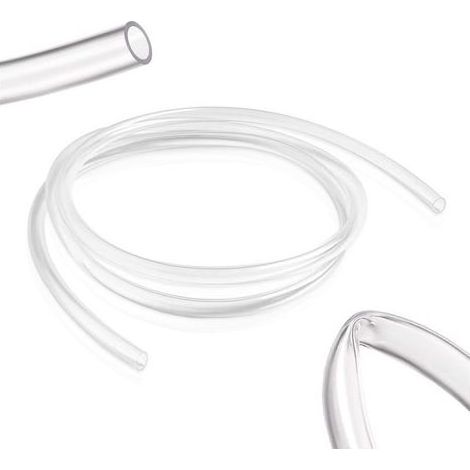 2 Mète Tanspaent Tuyau PVC Tube Flexible de Pession Plastique Tuyau d'Aquaium pou le Tanspot de Liquide et de Gaz (10 mm x 8 mm) (1/4)