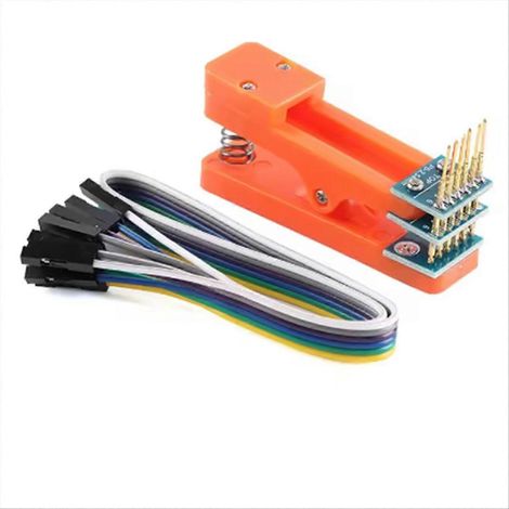 Banc de test, pince pour circuit imprimé, espacement de 2,54 mm, dispositif de gravure, sonde, broche à ressort, programme de gravure, câble 6P (1/5)