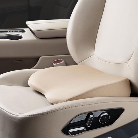 Coussin de siège en mousse à mémoire de forme, coussin de voiture ou support lombaire, coussin de siège surélevé, adapté à la conduite d'une voiture (1/5)