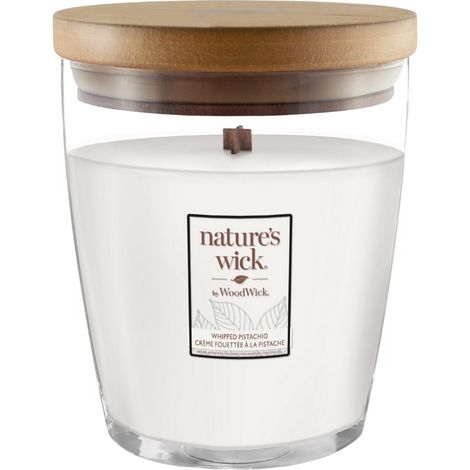 Vela batida de pistacho Nature's Wick de WoodWick, 284 g (1/4)