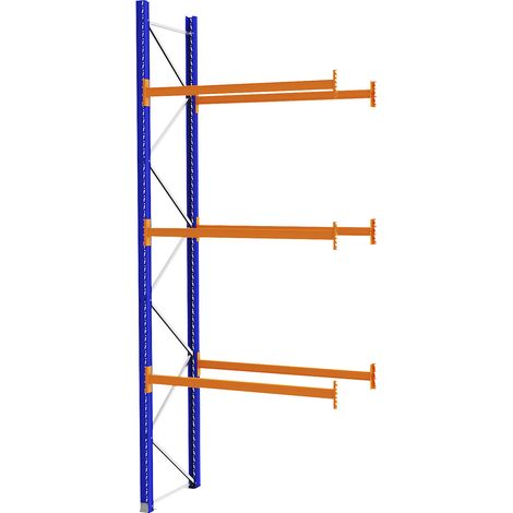 eurokraft pro, Rayonnage à palettes en acier, bleu/orange, h x