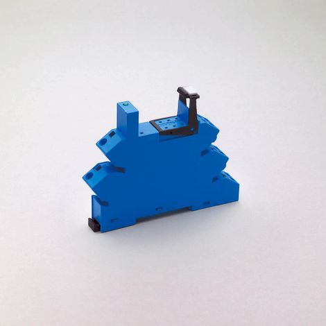 Support 10A 250V 60V AC DC pour séries 4452 ou 4161 bleu à ressort FINDER 93520060