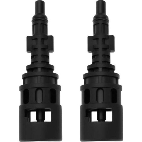 Adattatore di conversione in 2 pezzi per raccordo di accoppiamento per idropulitrice ad alta pressione compatibile con Karcher e Lavor Parkside 124 x 24,5 mm Nero -Crezuo