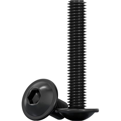 Vis à Tête Cylindrique à Six Pans Creux, M8x35mm Boulon à Tête Hexagonale Acier Inoxydable A2 V2A Vis à Métaux pour Les Connexions Mécaniques, Noir, 10 Pièces (1/5)