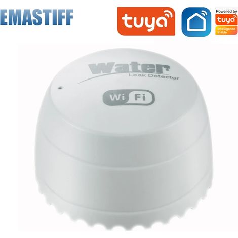 (Pack 1) Détecteur de fuites WiFi - Capteur d'inondation - Alarme de fuite/débordement de réservoir d'eau - Surveillance à distance via application (1/5)