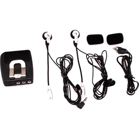Intercom Moto - Communication Bidirectionnelle Entre Casques - Entrée Audio MP3/CD/Téléphone - Pour Conducteur et Passager - 1 Unité (1/5)