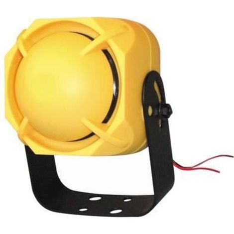 Sirène Électronique - 12 V CC - 20 W - Tension Fonctionnement 6 à 14 V CC - Niveau Sonore 115 dB - Pour Alarme Extérieure - 1 Pièce