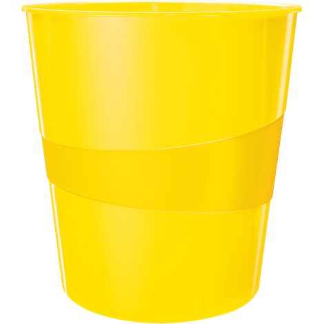 PAPELERA PLASTICO LEITZ WOW AMARILLO 15L