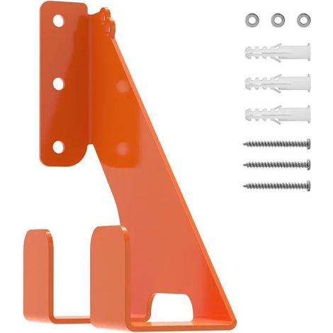 Confezione da 2 supporti per motoseghe resistenti,soluzioni di stoccaggio a parete per tagliaerba,decespugliatori e motoseghe (1/4)