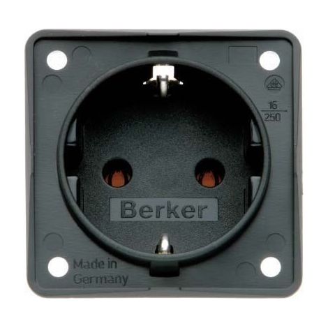 BERKER 0947782503 STECKDOSE SCHUKO INTEGRO EINSÄTZE SCHWARZ, MATT