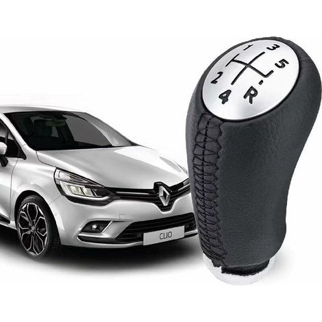 Pommeau de levier de vitesses Clio 3 - CUIR - Pommeau de levier de vitesses 5 vitesses pour Laguna / Megane 2 / Clio 4 / Scenic / Kangoo (1/5)