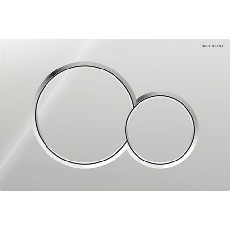 Plaque de commande WC Geberit Sigma01 – 2-Mengen-Spülung – Chrom brillant – Dimensions 24,6 x 16,4 x 1,3 cm (1/4)