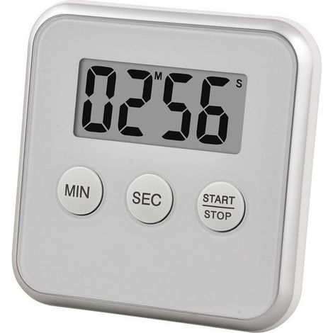 Minuteur de cuisine magnétique - Minuteur de cuisine - Horloge numérique - Minuteur électronique - Chronomètre de cuisine blanc - Plastique - Blanc (1/4)
