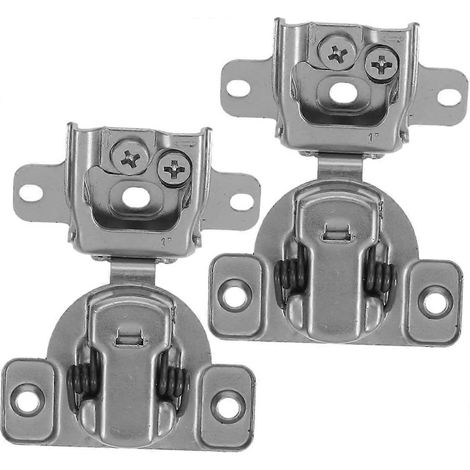 Kisangel Lot de 2 petites charnières de placard à fermeture douce, réglables et pliables en métal (1/5)