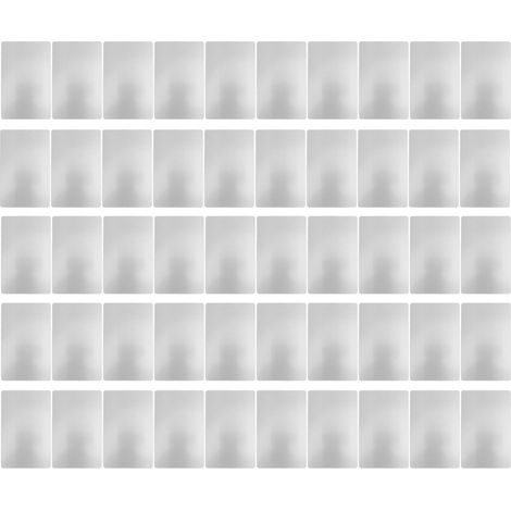 Plaques aluminium vierges pour transfert thermique, 50 feuilles pour cartes de visite métalliques DIY, fournitures artisanales argentées (1/5)