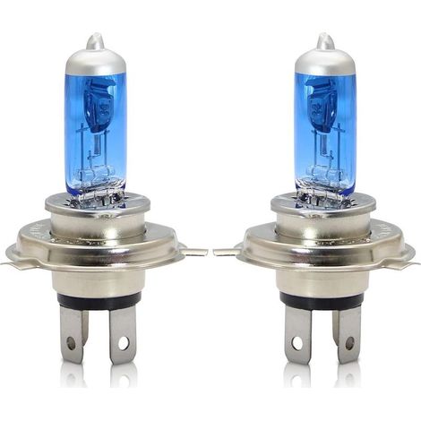 Faros halógenos H4 P43t 60/55W 5000k blanco cálido luz alta/luz baja 12V para coche y moto, 2 unidades (1/3)