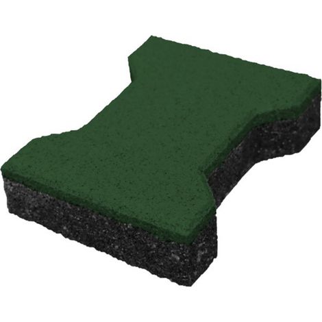 Clinker de caucho - 43 mm - Verde - 20x16 cm (1/3)