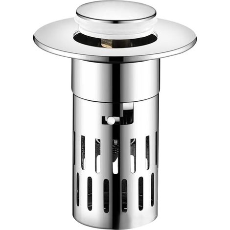 Filtre de vidange 3 en 1 pour évier de salle de bain, baignoire, évier, bouchon pop up avec panier filtre amovible en acier inoxydable, attrape cheveux, bouchon d'évier de salle de bain, cuisine (1/5)