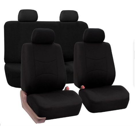 9 Pièces Housse De Siège Auto, Spandex Respirant, Noir, Pour Peugeot 106 À 807