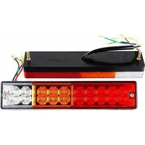 Feux de recul LED - - 20 LED - 12V/24V - Haute luminance - Imperméable - Résistant aux chocs - Faible consommation (1/4)