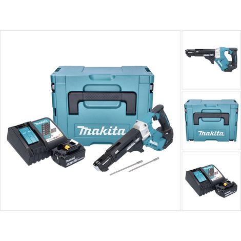 Makita DFR 551 RT1J Akku Magazinschrauber 18 V 25 - 55 mm Brushless + 1x Akku 5,0 Ah + Ladegerät + Makpac (1/5)