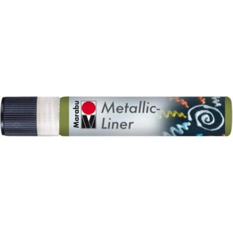 MARABU - METALLIC LINER COLORE METALLIZZATO UNIVERSALE 25ML - COLORE VERDE OLIVA METALLIZZATO 765