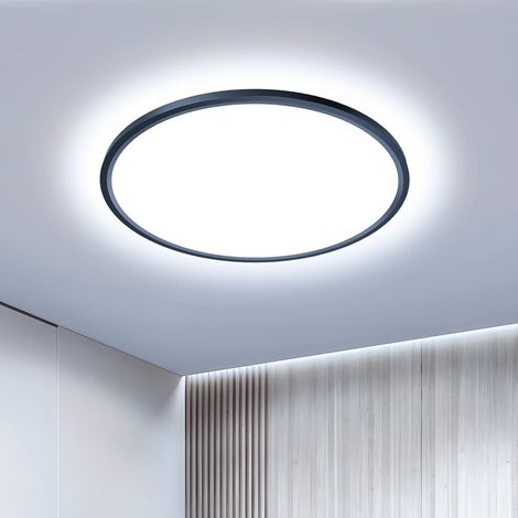 Plafonnier LED Rond 36W, 6500K Éclairage de Plafond, 3240LM Lumiere Moderne, Luminaires Intérieur pour Salon, Chambre, Cuisine, Salle de Bain, Φ30CMH2.4CM [Classe énergétique E]